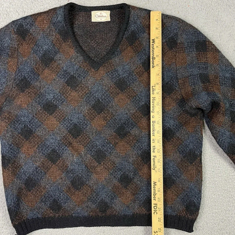 Vintage 60s‎ Catalina Mohair Sweater Grunge Fuzzy Men's XL